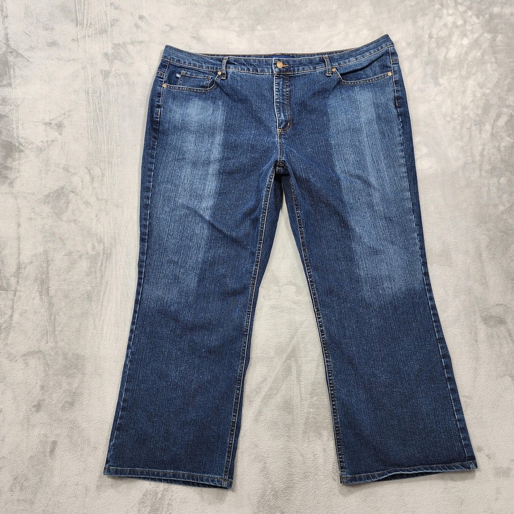 Vintage BandolinoBlu Jeans Womens 24W SHORT Blue High Rise Straight Stretch